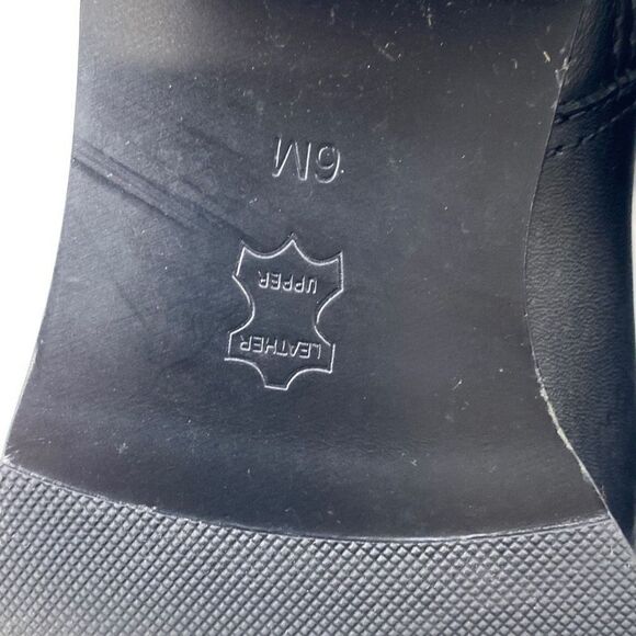 Tory Burch Leather Knee High Logo Riding Boots Black Size 6‎ - Picture 14 of 16